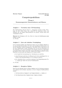 Computerpraktikum - Mathematik in der Universität Bremen