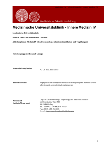 Medizinische Fakultät Heidelberg: Innere Medizin IV