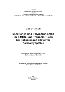 Mutationen und Polymorphismen im β-MHC- und Troponin T