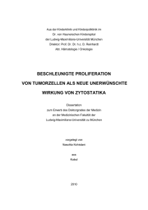 Beschleunigte Proliferation von Tumorzellen als neue unerwünschte