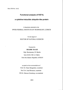 Functional analysis of FAT10, a cytokine - ETH E