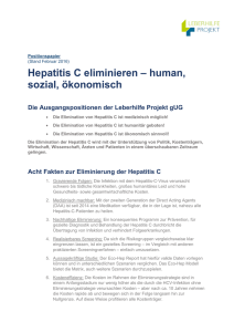 Hepatitis C eliminieren – human, sozial