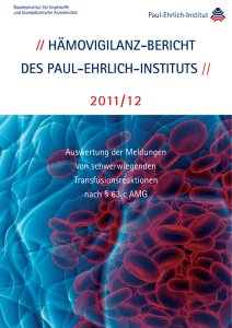 Hämovigilanz-Bericht des Paul-Ehrlich