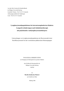 Langzeitveränderungen nach Induktionstherapie mit polyklonalen