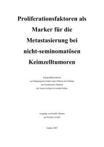 Proliferationsfaktoren als Marker für die Metastasierung bei nicht