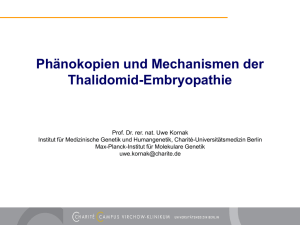 Phänokopien und Mechanismen der Thalidomid