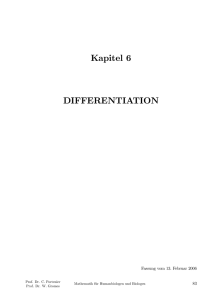 Kapitel 6 DIFFERENTIATION