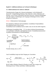 Kapitel 4: Additionsreaktionen an Carbonylverbindungen