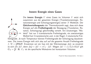 Innere Energie eines Gases