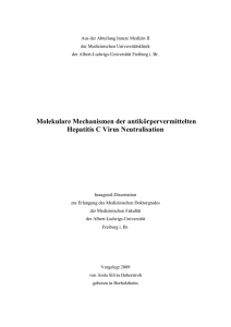 Molekulare Mechanismen der antikörpervermittelten Hepatitis C