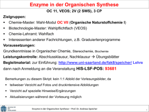 Enzyme in der Organischen Synthese