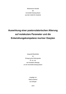 Auswirkung einer postovulatorischen Alterung auf