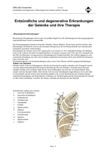 Entzündliche und degenerative Erkrankungen der