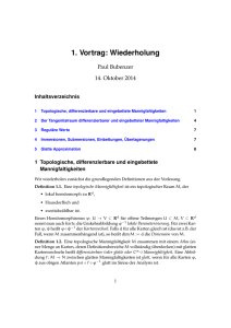 1. Vortrag: Wiederholung