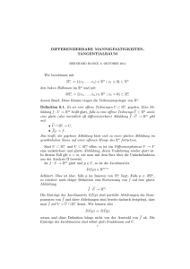 DIFFERENZIERBARE MANNIGFALTIGKEITEN