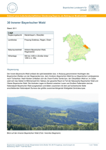 Innerer Bayerischer Wald - des Bayerischen Landesamt für Umwelt