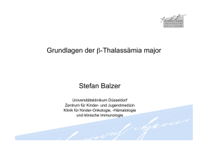 Grundlagen der β-Thalassämia major