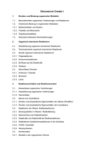 ORGANISCHE CHEMIE I 1. Struktur und Bindung organischer