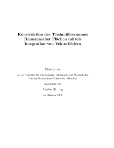 Konstruktion des Teichmüllerraumes Riemannscher Flächen mittels