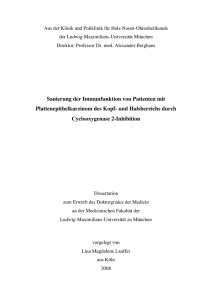 Sanierung der Immunfunktion von Patienten mit