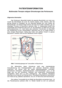 Patienteninformation zur Peritonealkarzinose / Bauchfellkrebs