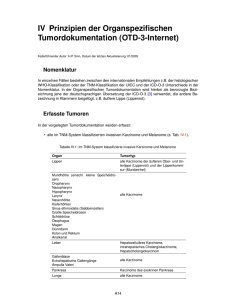 IV Prinzipien der Organspezifischen Tumordokumentation - el-IPH
