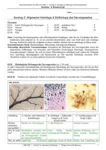 Kurstag 2: Allgemeine Histologie & Zellbiologie des Nervengewebes