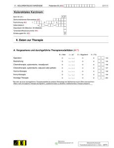 Kolorektales Karzinom II. Daten zur Therapie - el-IPH