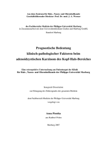 Prognostische Bedeutung klinisch