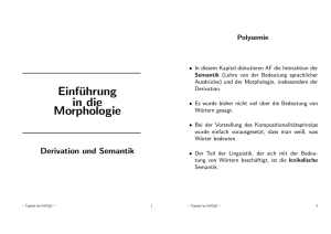 Einführung in die Morphologie
