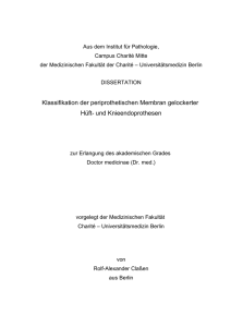 Klassifikation der periprothetischen Membran gelockerter H&uuml;ft