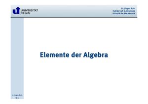 Lineare Funktion - Didaktik der Mathematik (Sekundarstufen)