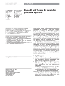 Diagnostik und Therapie der chronischen pulmonalen