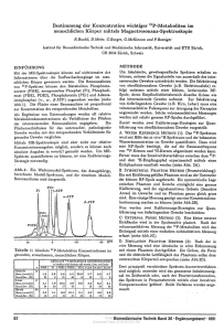 Bestimmung der Konzentration wichtiger 31P