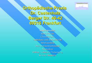 erErregungsleitung Nerv - Orthopädie Frankfurt, Dr.Castenholz