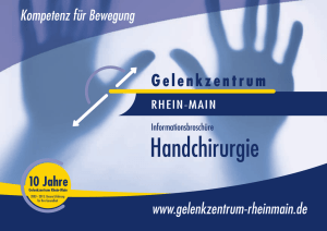 Broschüre Hand - im Gelenkzentrum Rhein-Main