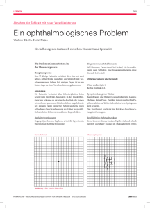 Ein ophthalmologisches Problem