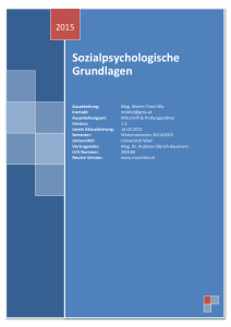 EC Vorlesung Sozialpsychologische Grundlagen