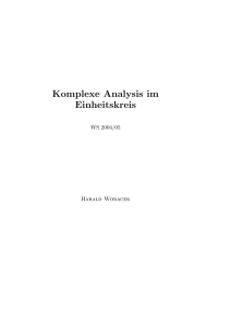 Komplexe Analysis im Einheitskreis