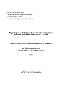 Physiologie und Pathophysiologie von Calciumsignalen in