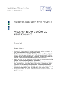 Welcher Islam gehoert zu Deutschland? Von Thomas Volk