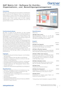 GAT Matrix 3.0 - Software für Zutritts-, Organisations