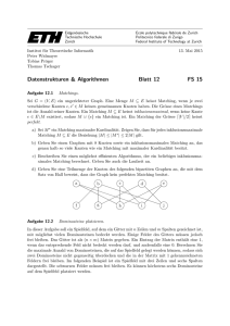 Datenstrukturen & Algorithmen Blatt 12 FS 15