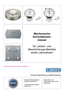 Mechanische Schichtdicken- messer für Lackier