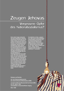 Zeugen Jehovas – Vergessene Opfer des Nationalsozialismus?