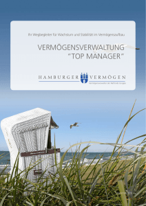 Broschüre - HHVM Hamburger Vermögen GmbH