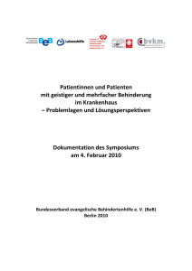 Patientinnen und Patienten mit geistiger und mehrfacher