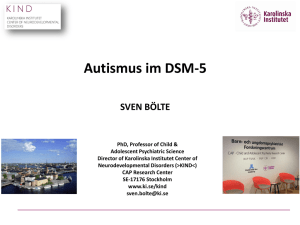Autismus in der DSM 5