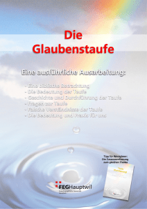 Die Glaubentaufe ausfuehrlich