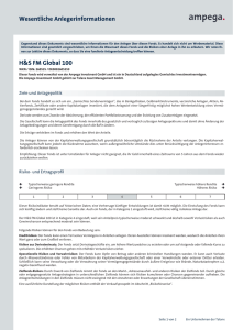 Wesentliche Anlegerinformationen H&S FM Global 100